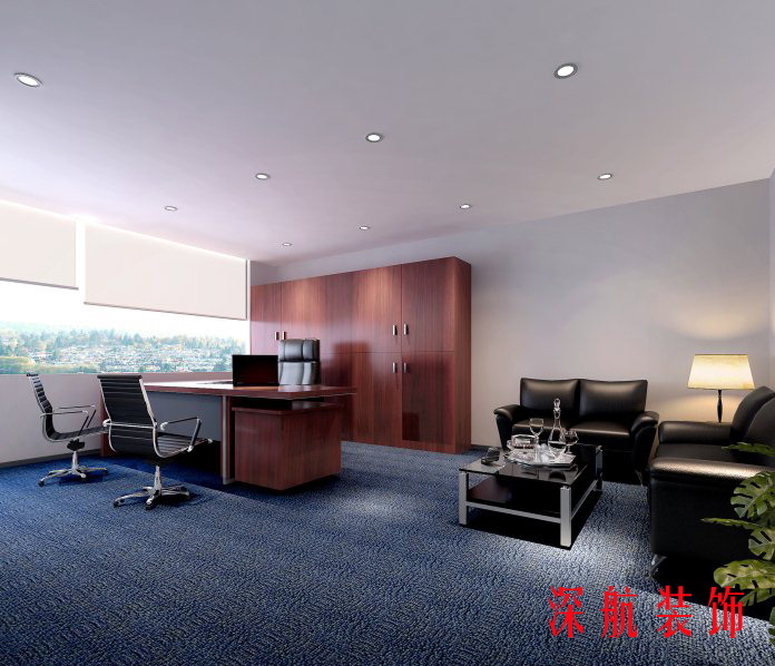 恒拓开源有限公司办公室装修办公区效果图