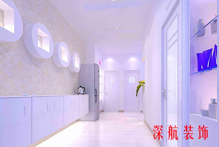 肤美医疗美容诊所装修设计前台效果图